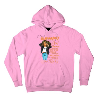 Gemini Girl Knows More Than She Says For Black Women Hoodie