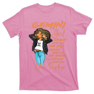 Gemini Girl Knows More Than She Says For Black Women T-Shirt