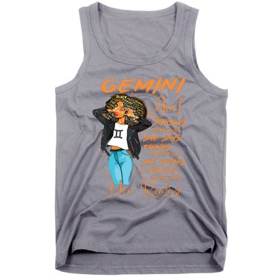 Gemini Girl Knows More Than She Says For Black Women Tank Top