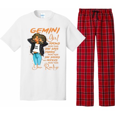 Gemini Girl Knows More Than She Says For Black Women Pajama Set