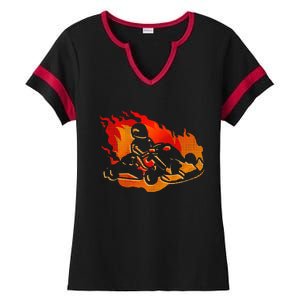 Gokart Go Karts Motorsports Kart Racing Ladies Halftime Notch Neck Tee