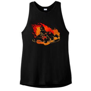 Gokart Go Karts Motorsports Kart Racing Ladies PosiCharge Tri-Blend Wicking Tank