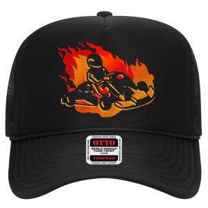 Gokart Go Karts Motorsports Kart Racing High Crown Mesh Back Trucker Hat