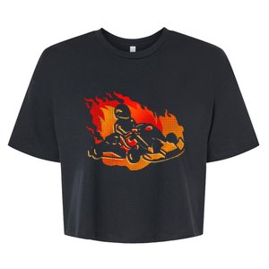 Gokart Go Karts Motorsports Kart Racing Bella+Canvas Jersey Crop Tee