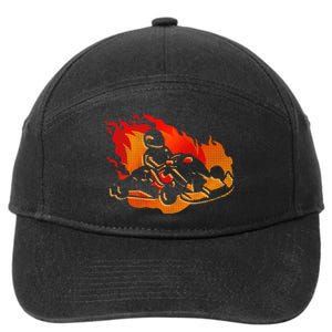 Gokart Go Karts Motorsports Kart Racing 7-Panel Snapback Hat