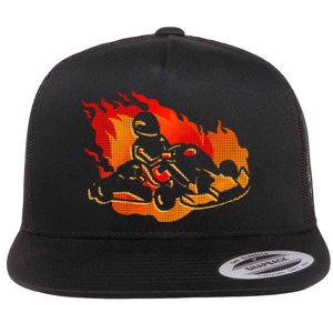 Gokart Go Karts Motorsports Kart Racing Flat Bill Trucker Hat