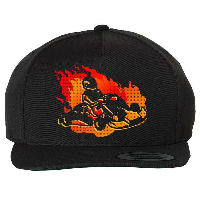 Gokart Go Karts Motorsports Kart Racing Wool Snapback Cap