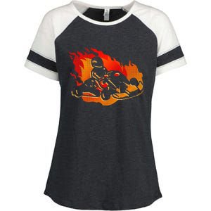 Gokart Go Karts Motorsports Kart Racing Enza Ladies Jersey Colorblock Tee