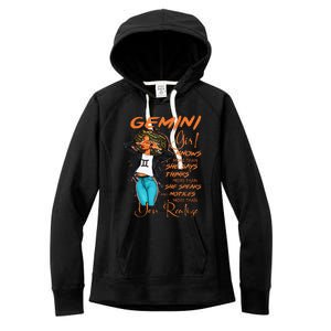 Gemini Girl Knows More Than She Says Women's Fleece Hoodie