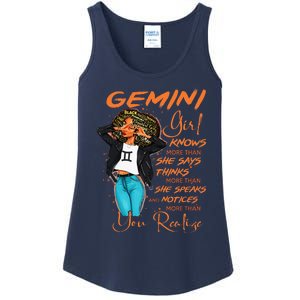 Gemini Girl Knows More Than She Says Ladies Essential Tank