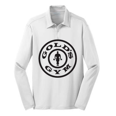 Golds Gym Logo Silk Touch Performance Long Sleeve Polo