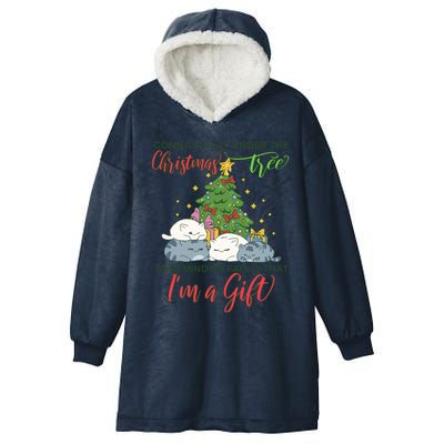 Gonna Go Lay Under The Christmas Tree Sarcastic Xmas Gift Hooded Wearable Blanket