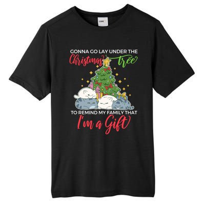 Gonna Go Lay Under The Christmas Tree Sarcastic Xmas Gift Tall Fusion ChromaSoft Performance T-Shirt