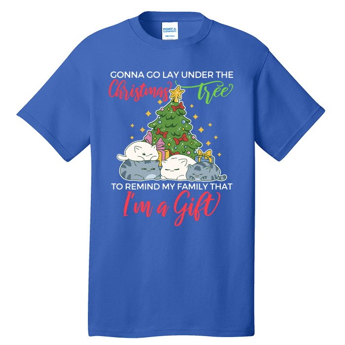 Gonna Go Lay Under The Christmas Tree Sarcastic Xmas Gift Tall T-Shirt