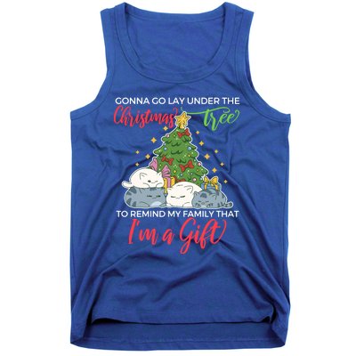 Gonna Go Lay Under The Christmas Tree Sarcastic Xmas Gift Tank Top