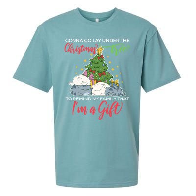 Gonna Go Lay Under The Christmas Tree Sarcastic Xmas Gift Sueded Cloud Jersey T-Shirt