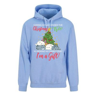 Gonna Go Lay Under The Christmas Tree Sarcastic Xmas Gift Unisex Surf Hoodie