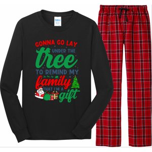 Gonna Go Lay Under The Tree Christmas Family Matching Xmas Meaningful Gift Long Sleeve Pajama Set