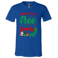 Gonna Go Lay Under The Tree Christmas Family Matching Xmas Meaningful Gift V-Neck T-Shirt