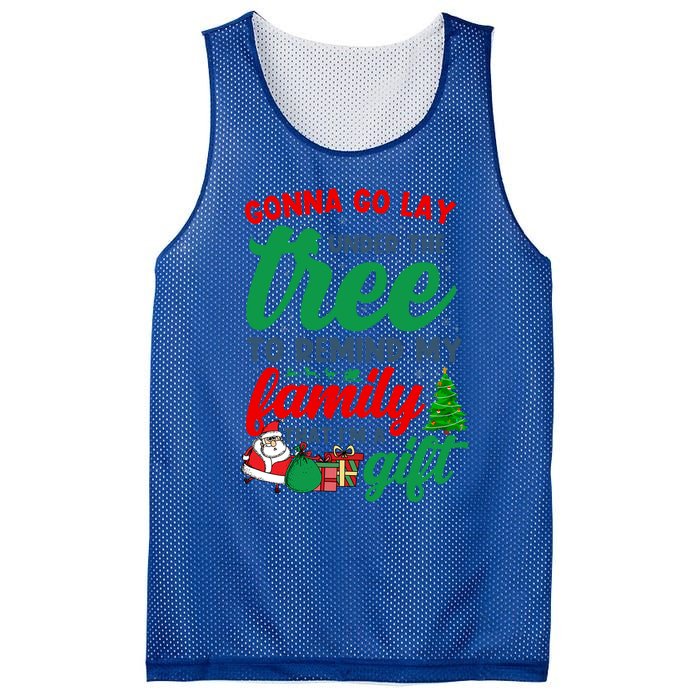 Gonna Go Lay Under The Tree Christmas Family Matching Xmas Meaningful Gift Mesh Reversible Basketball Jersey Tank