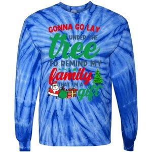 Gonna Go Lay Under The Tree Christmas Family Matching Xmas Meaningful Gift Tie-Dye Long Sleeve Shirt