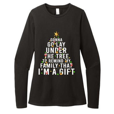 Gonna Go Lay Under The Tree Christmas Funny Gift Womens CVC Long Sleeve Shirt