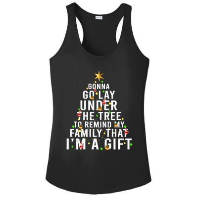 Gonna Go Lay Under The Tree Christmas Funny Gift Ladies PosiCharge Competitor Racerback Tank