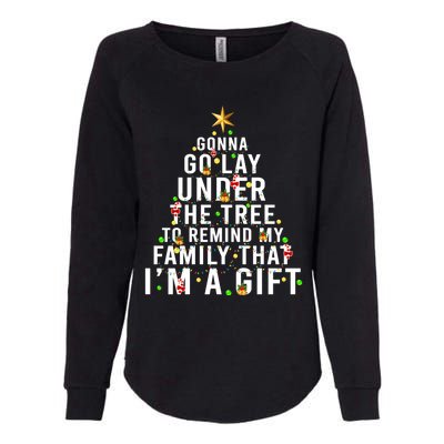 Gonna Go Lay Under The Tree Christmas Funny Gift Womens California Wash Sweatshirt