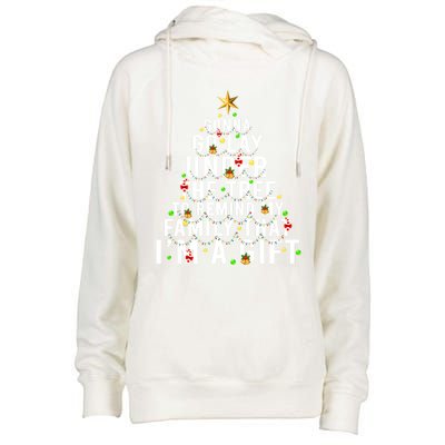 Gonna Go Lay Under The Tree Christmas Funny Gift Womens Funnel Neck Pullover Hood