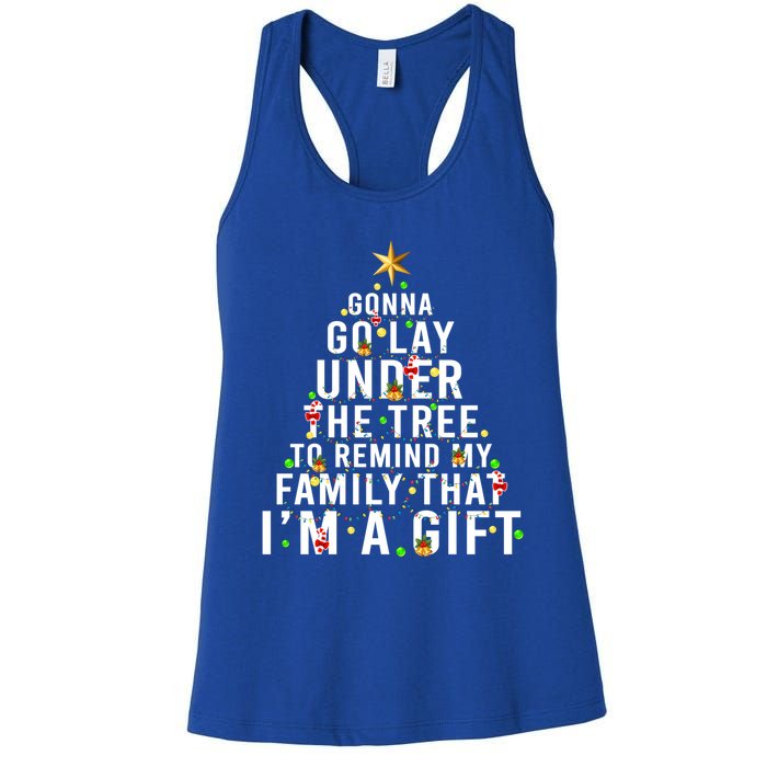 Gonna Go Lay Under The Tree Christmas Funny Gift Women's Racerback Tank