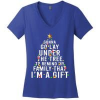 Gonna Go Lay Under The Tree Christmas Funny Gift Women's V-Neck T-Shirt