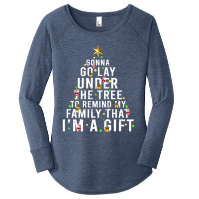 Gonna Go Lay Under The Tree Christmas Funny Gift Women's Perfect Tri Tunic Long Sleeve Shirt