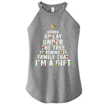 Gonna Go Lay Under The Tree Christmas Funny Gift Women's Perfect Tri Rocker Tank