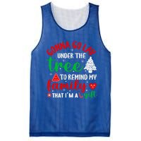 Gonna Go Lay Under The Tree Christmas Funny XMas Pajama Gift Mesh Reversible Basketball Jersey Tank