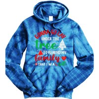 Gonna Go Lay Under The Tree Christmas Funny XMas Pajama Gift Tie Dye Hoodie