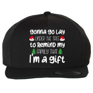 Gonna Go Lay Under The Tree Christmas Funny XMas Pajama Gift Wool Snapback Cap