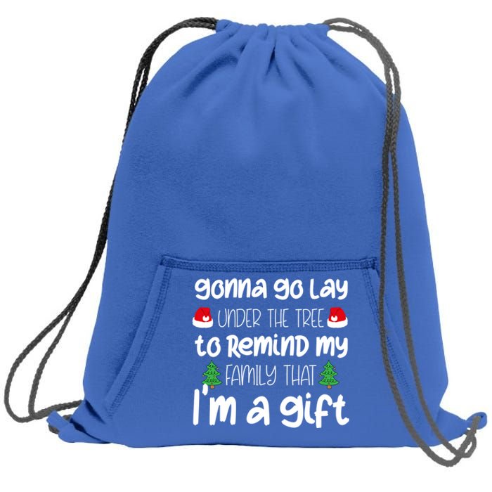 Gonna Go Lay Under The Tree Christmas Funny XMas Pajama Gift Sweatshirt Cinch Pack Bag