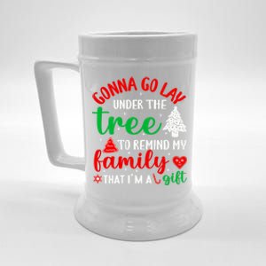 Gonna Go Lay Under Tree To Remind Family Christmas Happy Gift Beer Stein