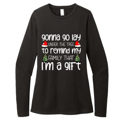 Gonna Go Lay Under The Tree Christmas Tree Santa Xmas Party Gift Womens CVC Long Sleeve Shirt