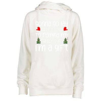 Gonna Go Lay Under The Tree Christmas Tree Santa Xmas Party Gift Womens Funnel Neck Pullover Hood