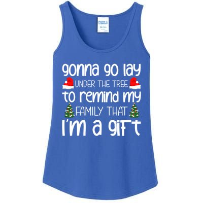 Gonna Go Lay Under The Tree Christmas Tree Santa Xmas Party Gift Ladies Essential Tank