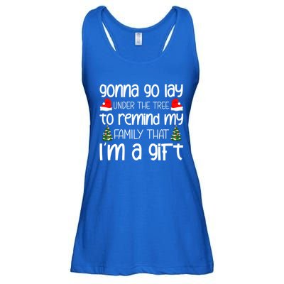 Gonna Go Lay Under The Tree Christmas Tree Santa Xmas Party Gift Ladies Essential Flowy Tank