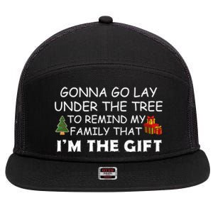 Gonna Go Lay Under The Tree Family Matching Christmas Humor Great Gift 7 Panel Mesh Trucker Snapback Hat