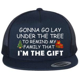 Gonna Go Lay Under The Tree Family Matching Christmas Humor Great Gift Flat Bill Trucker Hat