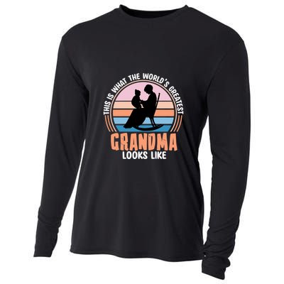 Greatest Grandma Looks Like Mother's Day Cooling Performance Long Sleeve Crew