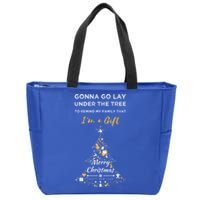 Gonna Go Lay Under The Tree Funny Christmas Humor Pajama Gift Zip Tote Bag