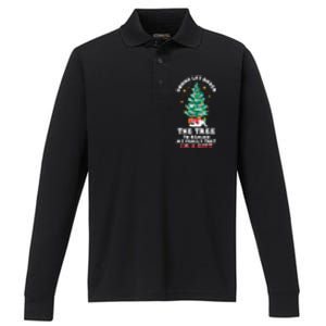 Gonna Go Lay Under The Tree Funny Family Christmas Sarcastic Cool Gift Performance Long Sleeve Polo