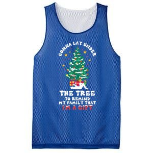 Gonna Go Lay Under The Tree Funny Family Christmas Sarcastic Cool Gift Mesh Reversible Basketball Jersey Tank