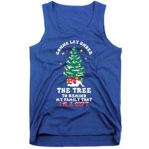 Gonna Go Lay Under The Tree Funny Family Christmas Sarcastic Cool Gift Tank Top