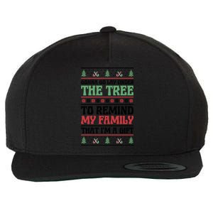 Gonna Go Lay Under The Tree Sarcastic Family Christmas Gift Wool Snapback Cap